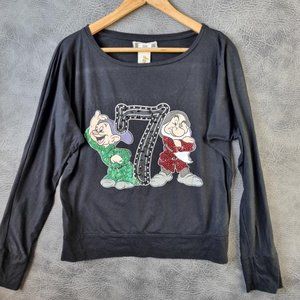 Women Disney top 7 dwarfs sequin